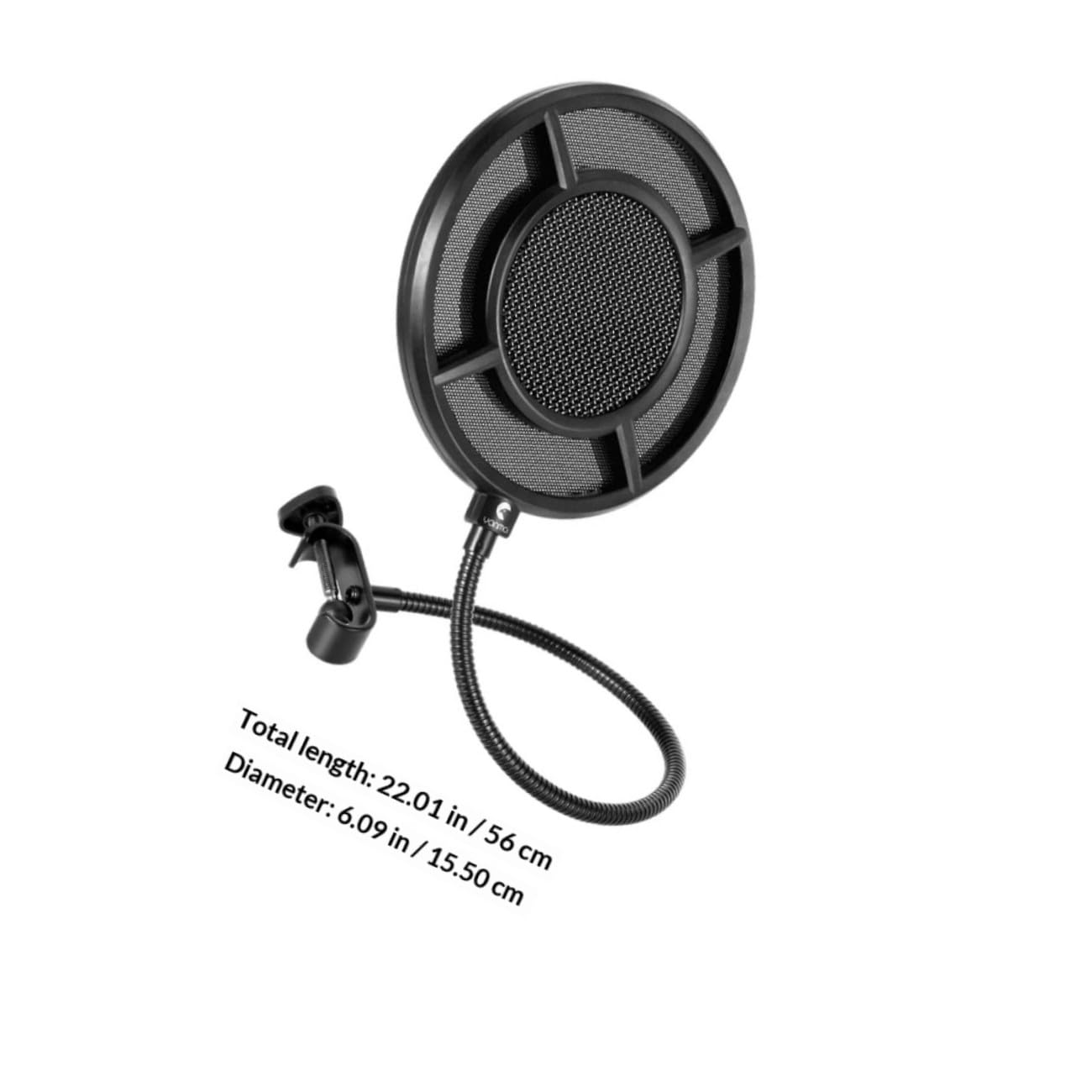Filtro Antipop para Micrófono Negro Cubierta de Micrófono Protector Prueba de Viento para Grabación y Transmisión