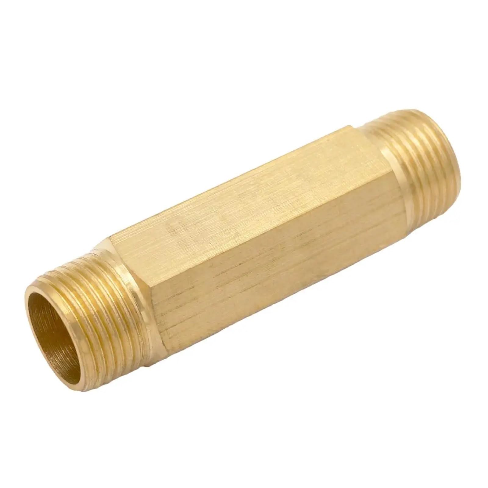 AUOQKQUT 3/8" BSP Male Equal Length 60mm Hex Brass Pipe Fitting Connector Coupler AUOQKQUT