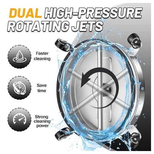 19" Stainless Steel Pressure Washer Surface Cleaner