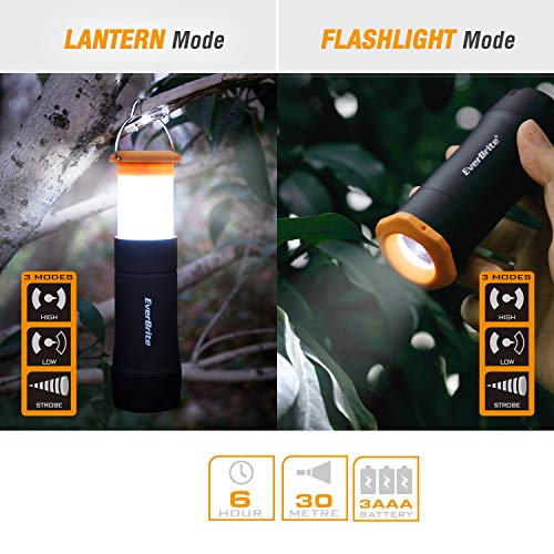EverBrite-2-in-1-Mini-Lanterns-and-Flashlights-with-3-Modes-2-Pack-Portable-Outdoor-LED-Zoomable-Torches-AAA-Batteries-Included-for-Hurricane-Supplie-Camping-Hiking-Night-Walking-Emergency