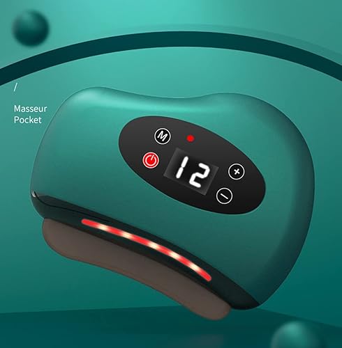 Miniatura 5 de Instrumento de raspado eléctrico inteligente cepillo meridiano masajeador de belleza facial de temperatura constante herramienta Guasha portátil