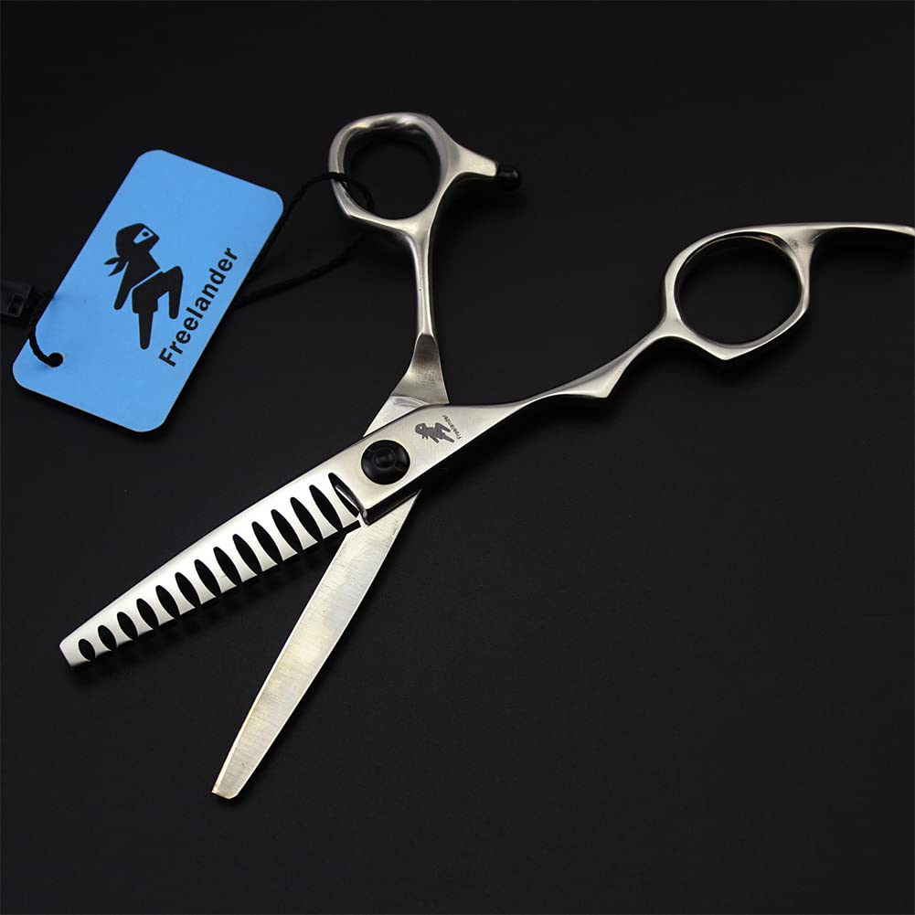Ciseaux De Coupe De Cheveux Professionnels À Main Gauche De 6,0 Pouces, Cisaille À Dents en Acier Inoxydable 440C, pour Le Coiffage, La Coupe, La Coupe De Cheveux Et La Superposition