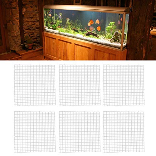 DAUERHAFT 6Pcs Aquarium Aquarium Isolation Bodenfilter Gitterplatte Trennwände Kistenschneiden Spleißen, Kunststoff 834g 30x30cm/11.8x11.8in(Weiß)