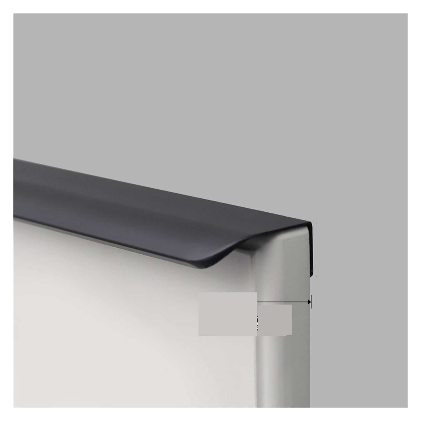 Mango largo de aluminio espacial para armarios de cocina integrados modernos