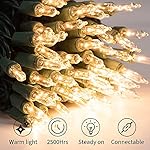 Clear Christmas String Lights 100 Count 25 Feet Incandescent Bulb Mini Lights for Indoor Xmas Tree Garland Birthday Wedding Party Festival Decoration, Green Wire - Image 3
