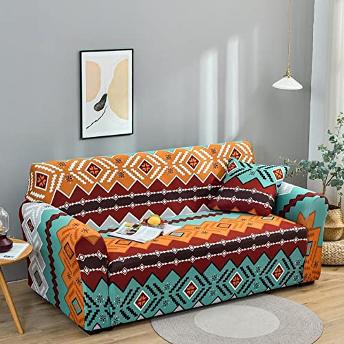 Funda de sofá elástica estampada de 2 plazas para sofás y sillones de 145 a 185 cm 3
