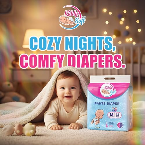 Image of Baby Diaper Pants, Medium (M), 72 Counts | with 5 Layer All Night Leakage Protection & Quick Absorbency | For Babies of 7-12 Kg | Up to 12 hours Protection | Rash Free Comfort Diapers