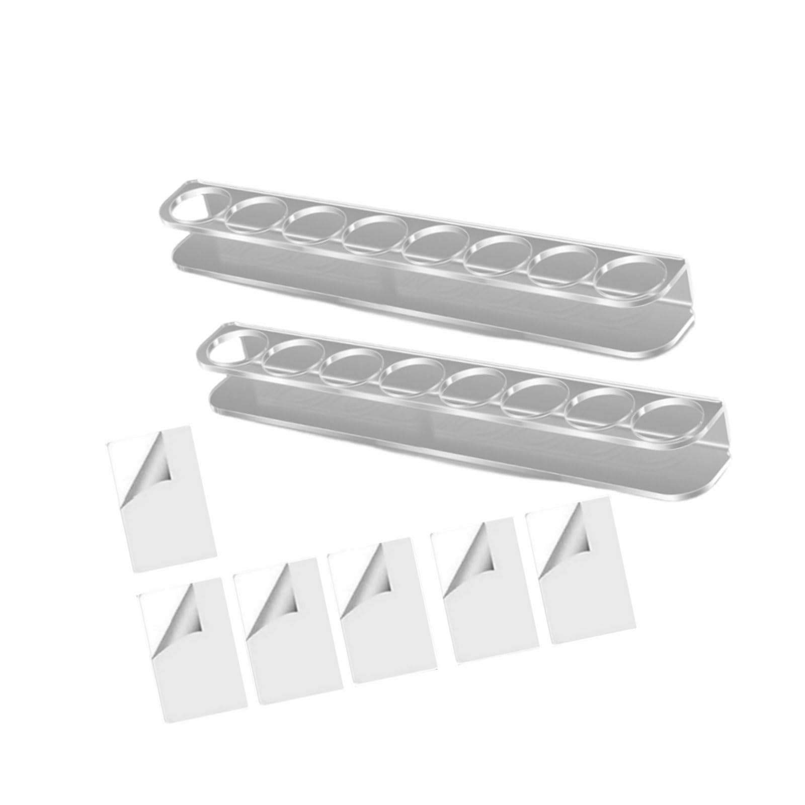 YROHGKPN Clear Multifunctional Storage Rack for Bottles Tubes and Miniature Jars Features 8 Dedicated Slots Easy to Clean Stand Hygienic Cosmetic Bottle Storage