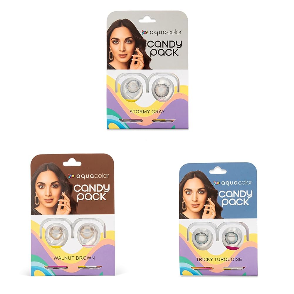 AQUALENS CONTACT LENSES Aquacolor Contact Lens Pack Of 3 (Spicy Grey, Mystery Hazel & Dusky Brown) (B0CR5JB29Z) Amazon Price History, Amazon Price Tracker