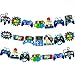 3pcs Video Game Controller Banner Video Game Party Decorations Video Game Birthday Banner Decorations for Boys Kids Game On Party Supplies Pre-Assembled Bunting Garland Hanging Wall Decor