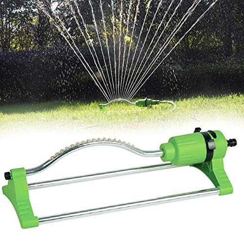SUSHOP Aspersor de jardín Aspersor Cuadrado, aspersor de césped Aspersor Oscilante 17 Orificios de pulverización de Agua y aspersor automático de riego Que Puede Girar el rociador de césped de jardín