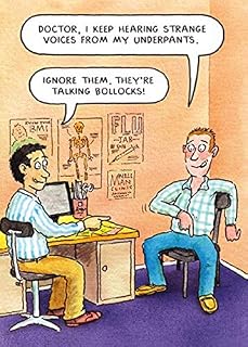 Humorous Greeting Card (PL-E915) - Male Birthday - Strange Voices - from the Bottomline Range