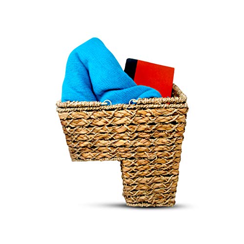 Trademark Innovations 13" Braided Rope Storage Stair Basket with Handles image 4