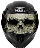 Skull Visor Tint Decal Graphic Sticker Helmet Fits: Icon Shoei Bell HJC Scorpion AGV V2 (V26 Skull)