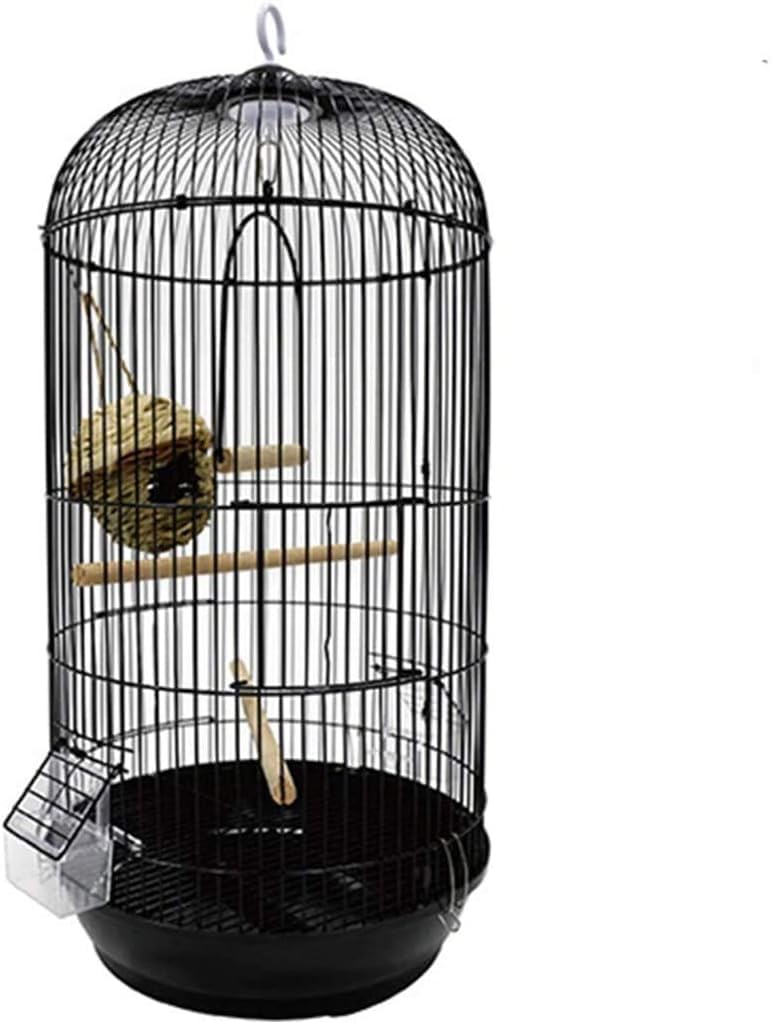 Gabbia Per Uccelli Professionale Forniture Per Animali Domestici Trasportino Per Uccelli Decorazione Per Giardinaggio Uccello Rotondo Vintage Con Gancio Per Appendere, Pappagallo In Metallo, Gabbia P