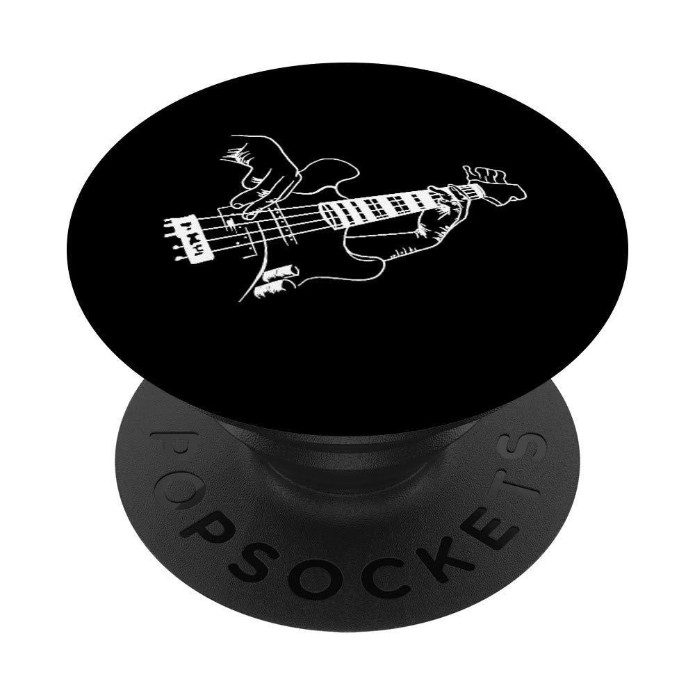 Bass Guitar Player Guitarist Pride Rock Music Lover Humor PopSockets PopGrip: Swappable Grip for Phones & Tablets PopSockets Standard PopGrip