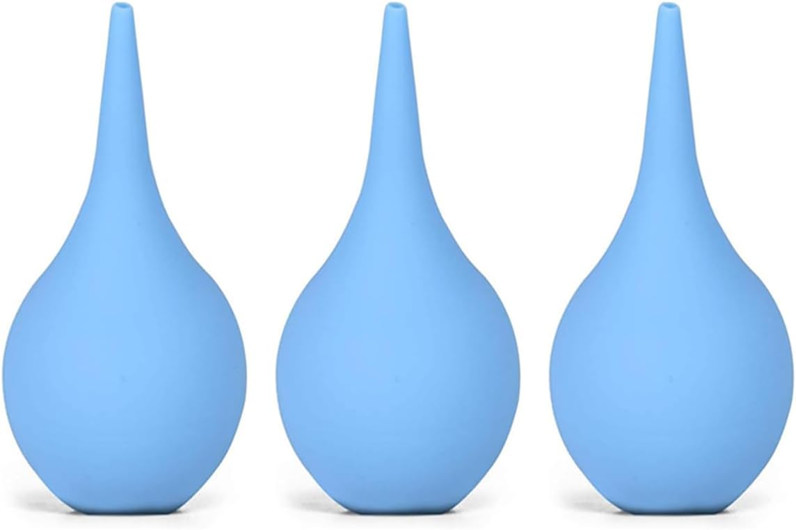 3 Pack 30ML Hand Bulb Ear Syringes, Soft Reusable Rubber Suction Ear Bulb Syringe Ball, Ear Washing Squeeze Bulb, Ear Cleaning Bulb for Kids, Adults, Pet