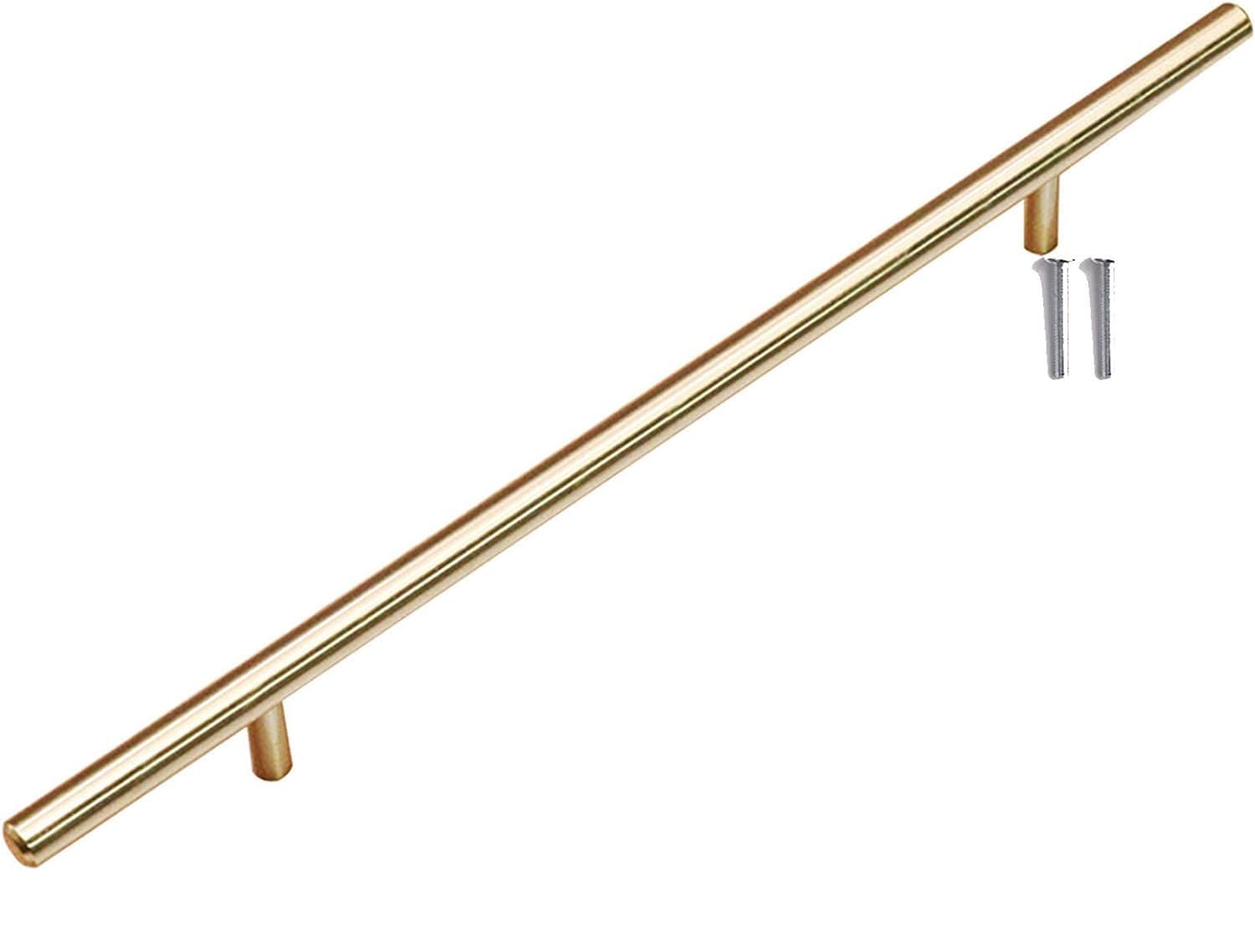 Poignées en laiton massif doré 224mm pour sublimer vos meubles de cuisine