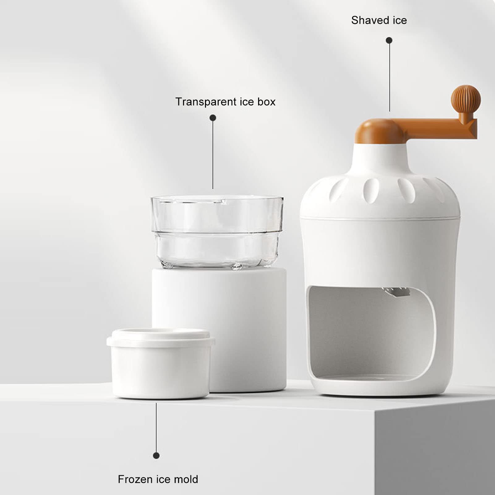 Generic Hand Crank Ice Crusher, Anti Slip Handle Manual Shaved Ice Maker Labor Saving Multi Function Easy To Operate for Kitchen, Generich8ti2pcm0w