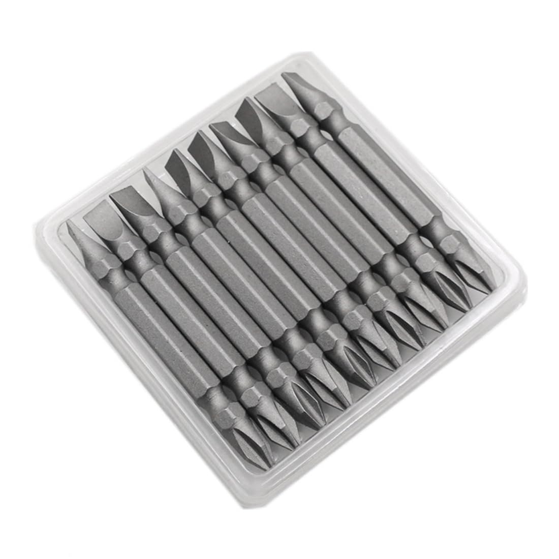 NACX PH2/ SL6 Magnetic Double Ended Screwdriver Bits, S2 Power Tool, 1/4 Inch Hex Shank 2.56Inches Length, 10Pcs