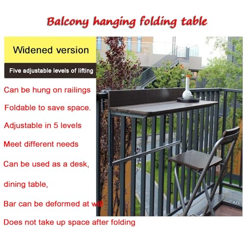 Balustrade de balcon pliante : la solution table suspendue gain de place - 8