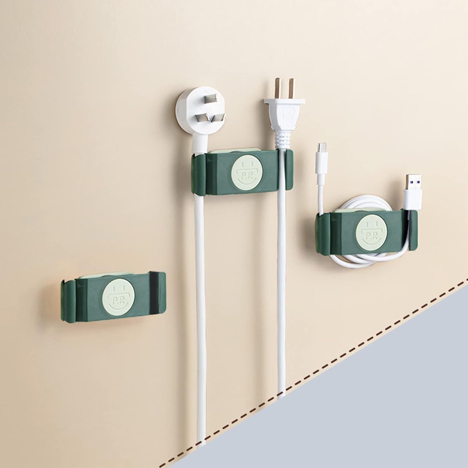 4 Pack Plastic Cord Organizer for Kitchen Appliances,Adhesive Cord Holder Mixer Cable Wrap Wire Storage Attachment Compatible with Kitchenaid Stand Mixer, Air Fryer