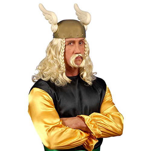 NET TOYS Casque Gaulois Casques Carnaval Casque de gaulois Ailes Casque ailé gauloises Carnaval Couvre-Chef Accessoires déguisement