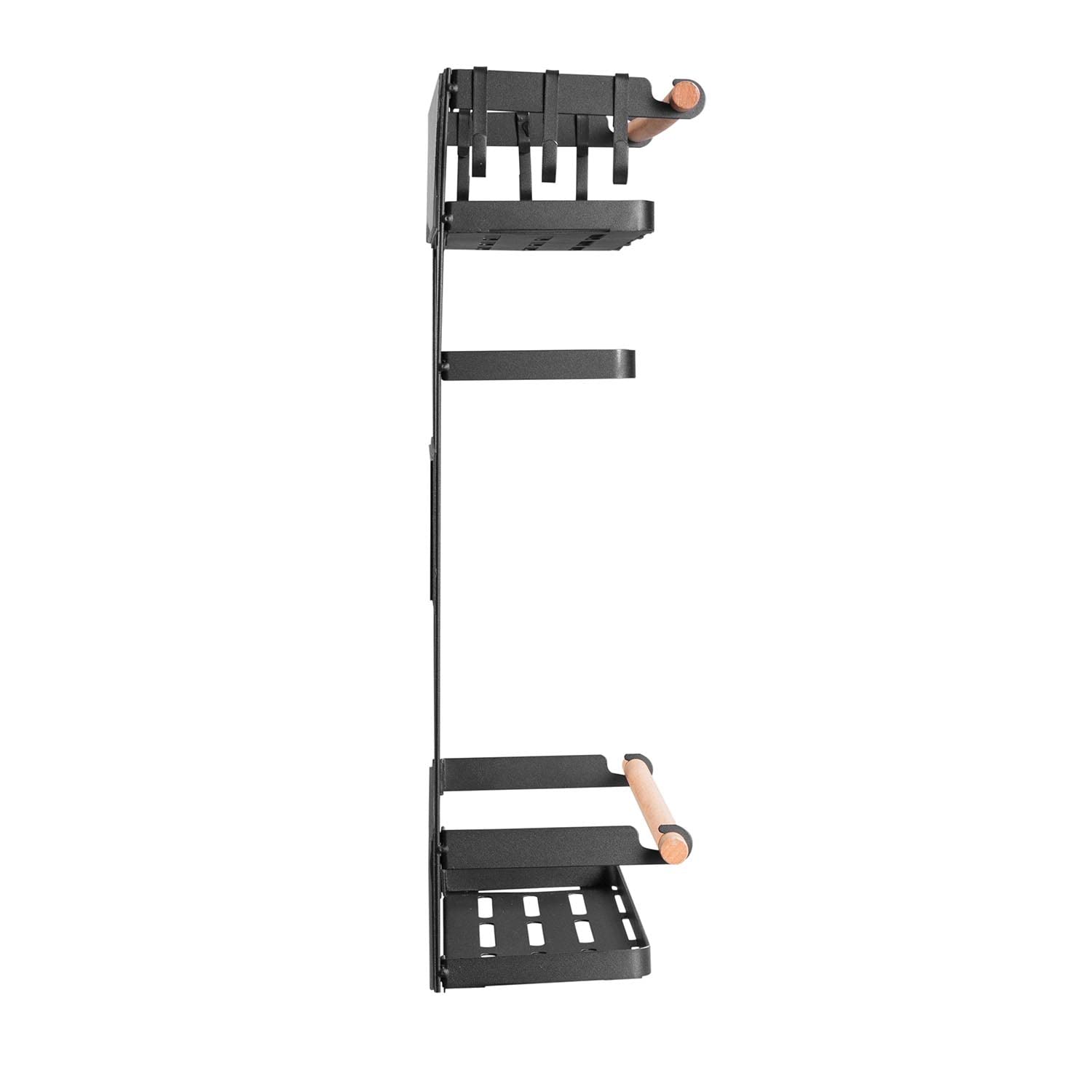 Maclean MC-910 Magnetyczny Regał na Lodówkę do 12 kg, Elegancki Organizer Kuchenny z Uchwytem na Rolki i 6 Zdejmowanymi Haczykami, Wiszący Uchwyt na Ręczniki Papierowe, Półka Magnetyczna (4)