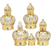 4 Flaconi Roll-on Per Oli Essenziali 15ml - Bottiglie Vintage Oro Stile Arabo Egiziano - Foto 10