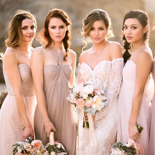 2/4/6Pcs Bridesmaid Gifts - Pearl Necklaces for Women Wedding - Bridesmaid Getting Ready Outfit4