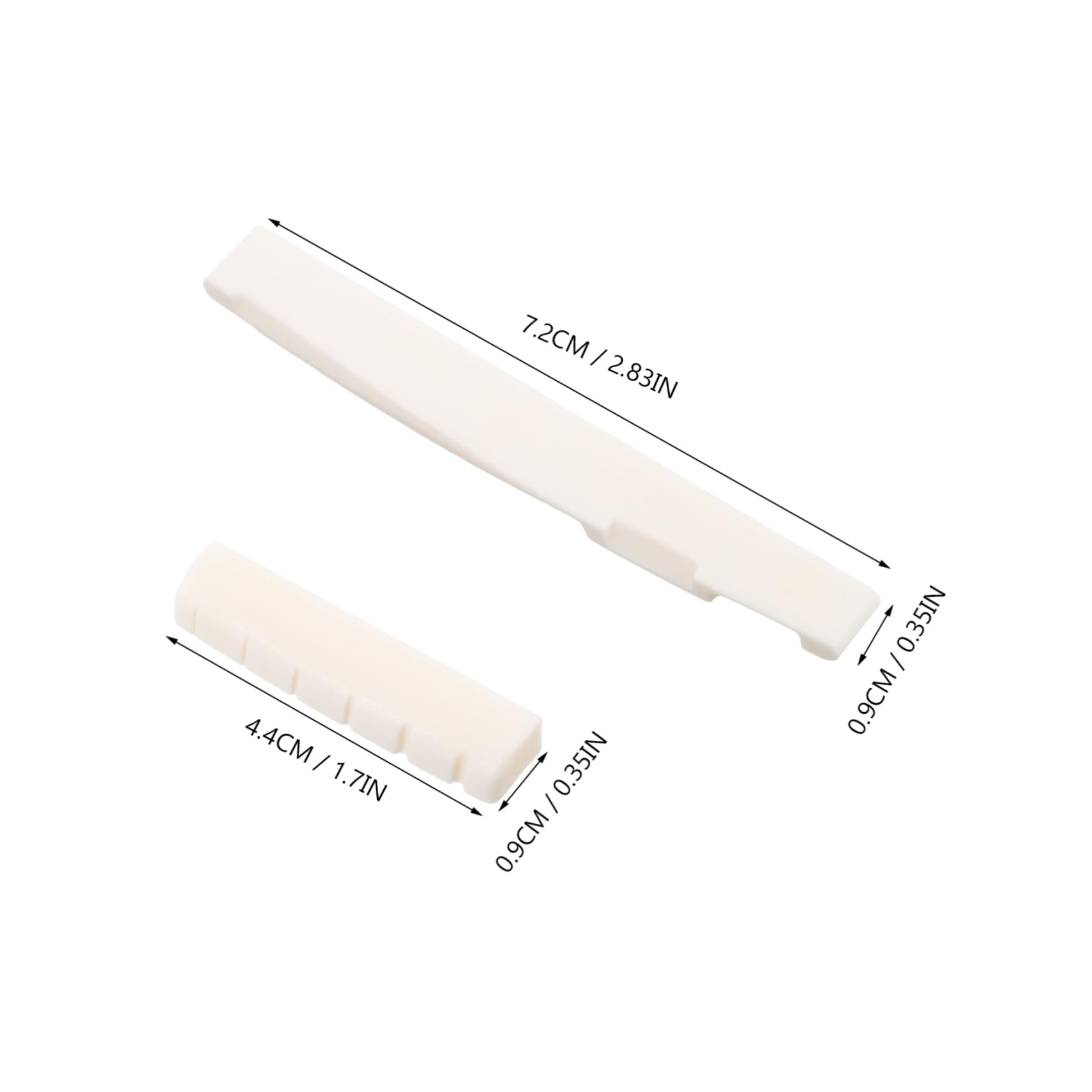 KONTONTY 1Set Ox Bone Guitar Bridge Saddle and Nut for Acoustic Folk Guitar String Instrument Parts for Enhanced Sound and Improved Playability Nut
