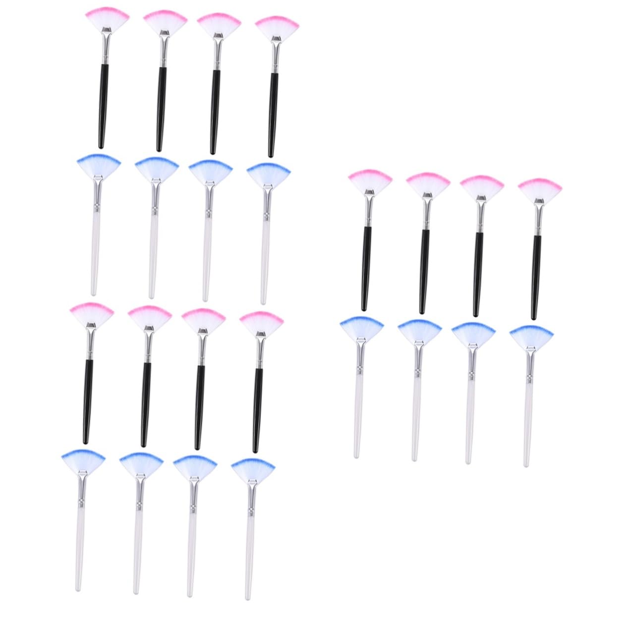 FOMIYES 3 Set Di Pennelli Per Il Trucco A Forma Di Ventaglio Applicatore Per Diffusore Di Ombretti Delicato Sulla Pelle Facile Da Pulire 8 Pezzi*3