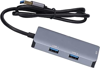 USB 3.0 Card Reader, 5 In1 Portable Memory Card Readers, MultiCard Reader for 2 USB3.0/TF/Memory Card/CF Card, 104MB/S Read Speed, USB3.0 Hub Compatible with Win/Linux/Vista/OS X