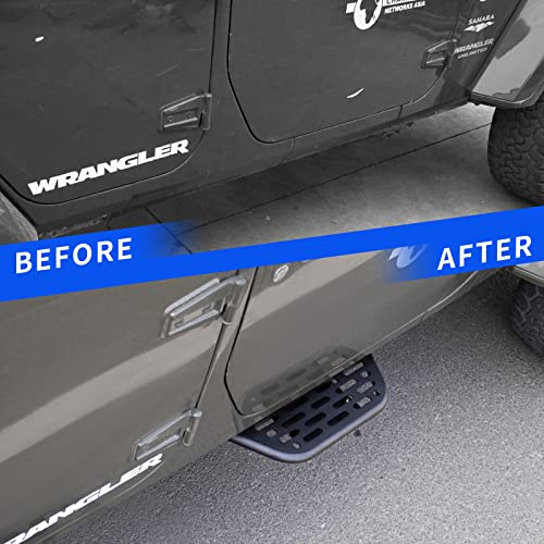 Szyang Fit 2007-2018 Jeep Wrangler Jk Running Boards Nerf Bar Front Door Side Steps 2/4 Door For 07-18 Jeep Wrangler Accessories (Jeep Wrangler Jk, Front Door 2Pcs) #TOP1