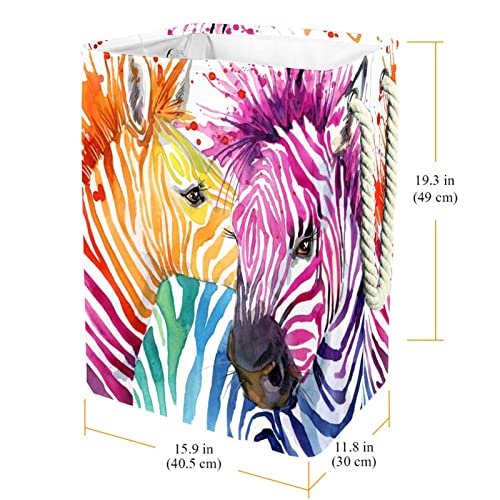 Panier à linge zèbre poignées intégrées pour vider le sol de la chambre - 4