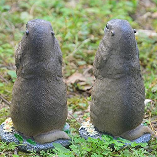 Figura decorativa estatua de resina marmota miniatura 6