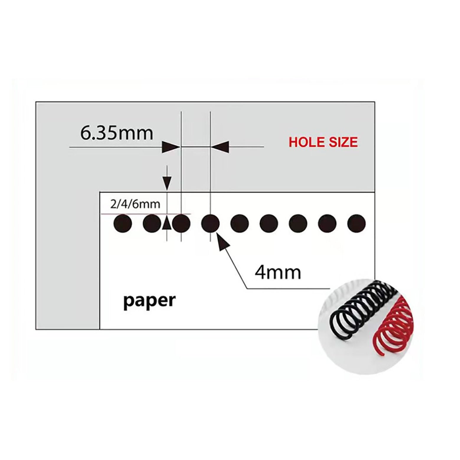 Relieuse à bobine électrique, perforatrice peigne à 46 trous, 3 marges de perforation, relie jusqu'à 250 feuilles, compatible avec papier format A4, LTR, A5 – Utilisation au bureau ou à la maison