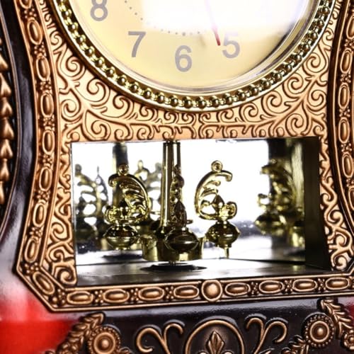 Reloj de mesa antiguo con segunda mano de barrido silencioso para dormitorio estudio y sala de estar
