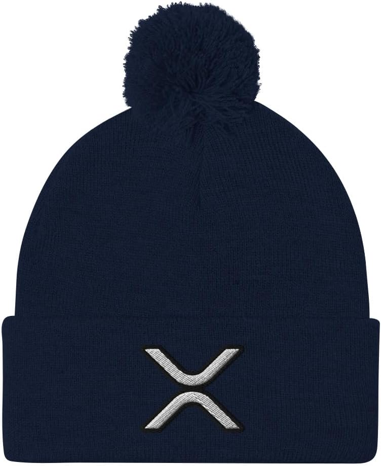 NG XRP Logo Embroidered Pom-Pom Beanie Winter Hat
