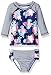 Nautica Girls' Floral Stripe Rashguard Set