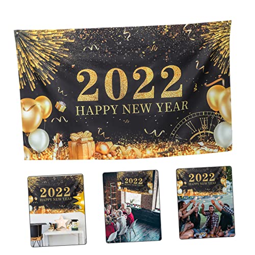 Uonlytech 1 Peça 2022 Banner De Ano Novo Banner De Fundo De Ano Novo Celebração De Ano Novo Suprimen