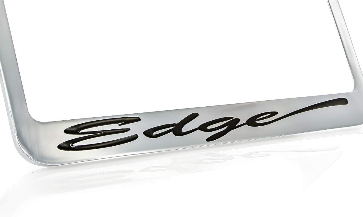 Ford Edge Script Chrome Plated Metal License Plate Frame Holder