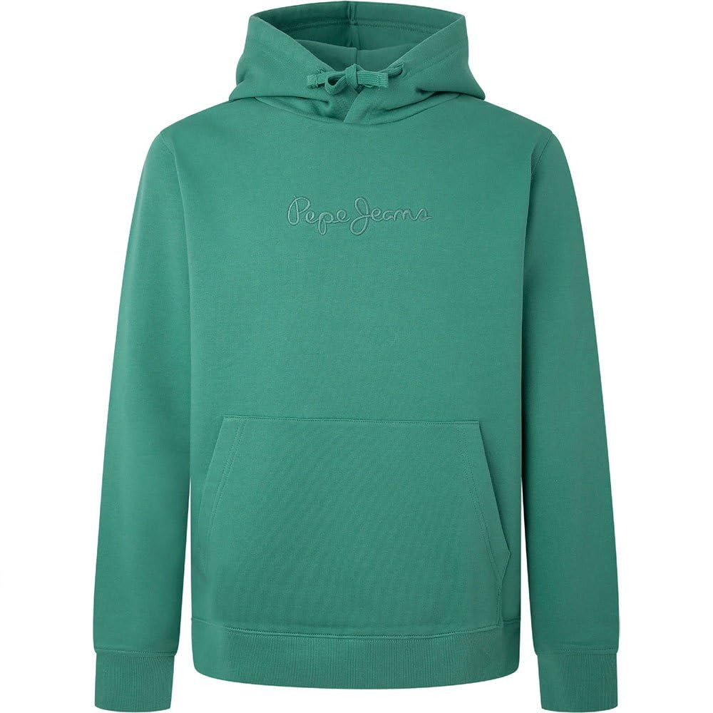 Pepe Jeans Men's Joe Hoodie Hooded Sweatshirt, Green (Jungle Green), M