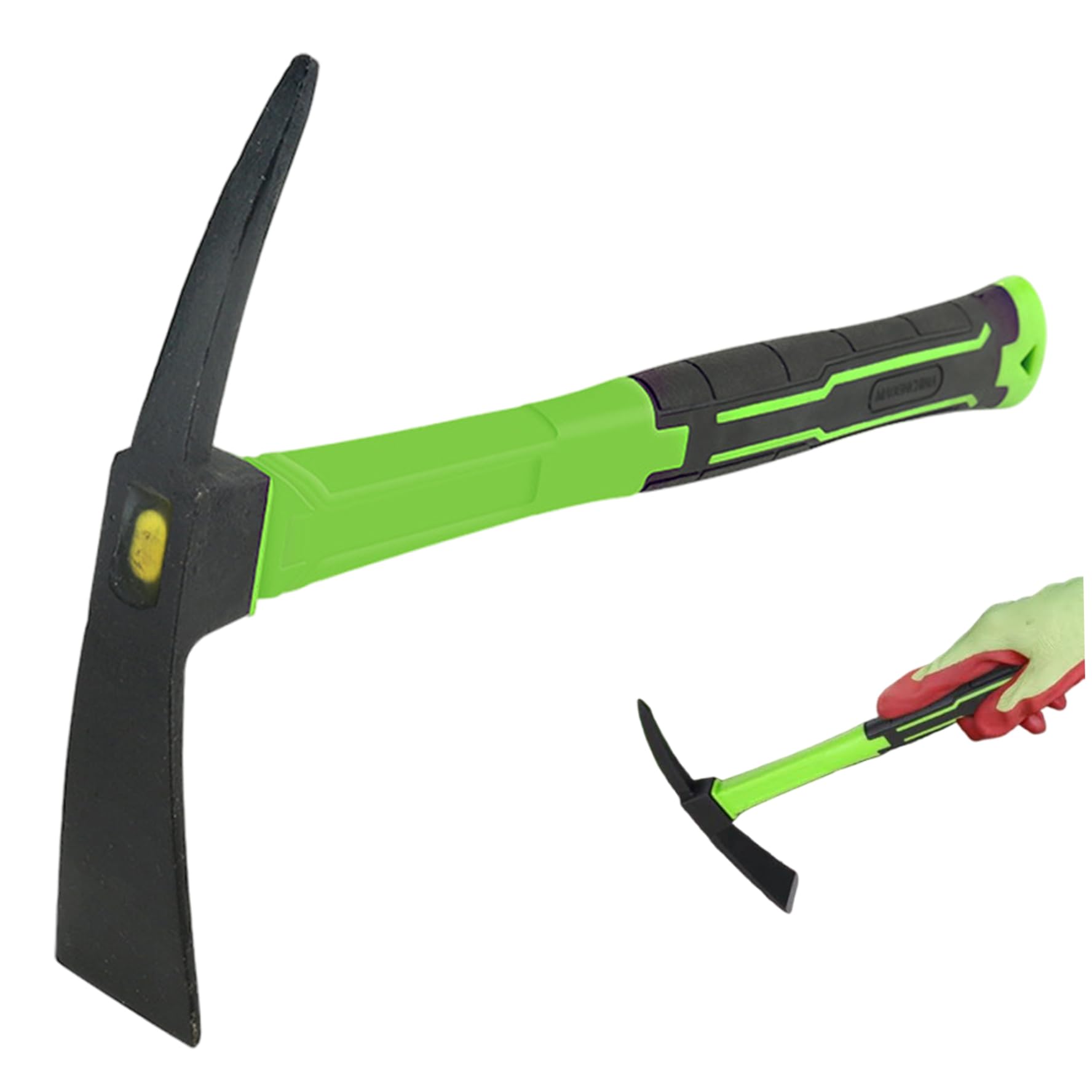 Pick Axes for Digging 16.9 inch Double Side Garden Hoe Heavy Duty with Non-slip Handle Mattock for Gardening, Landscaping, Yard Work, And Outdoors Style 2, Ornaments de jardin
