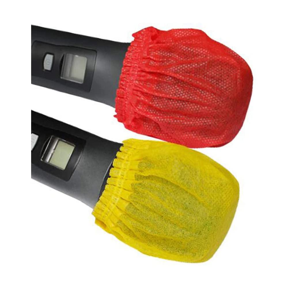 Namvo 100Pcs Disposable Microphone Cover Mic Cover Protective Cap, Non-Woven Microphone Cover Windscreen For Ktv Recording Room News Gathering