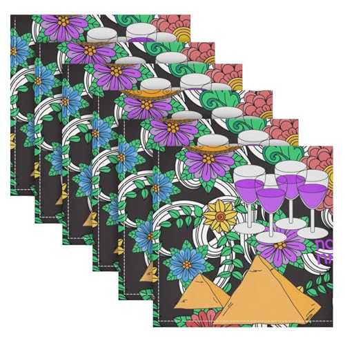 Servilletas de Tela Set de 6, 20 x 20 in, Poliéster miniatura 2