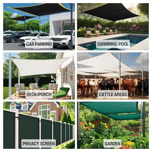 Image of ARMORX Shade Net /Shade Cover for Garden, Greenhouse, Privacy Fencing - UV Stabilized 75% Sun Block with Eyelets Attached for Easy Installation - Green - 10ftx5ft