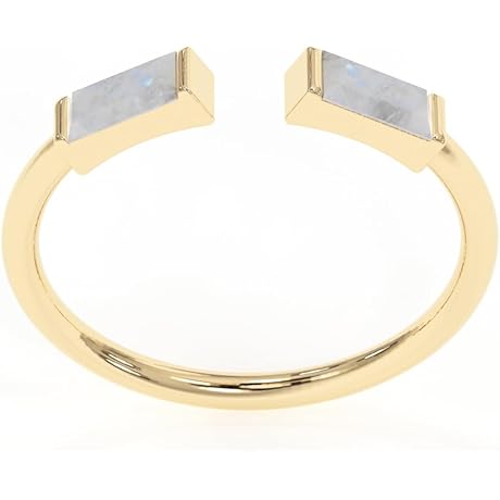 Abshel 18k Gold Ring With Moonstone: A Radiant Embrace
