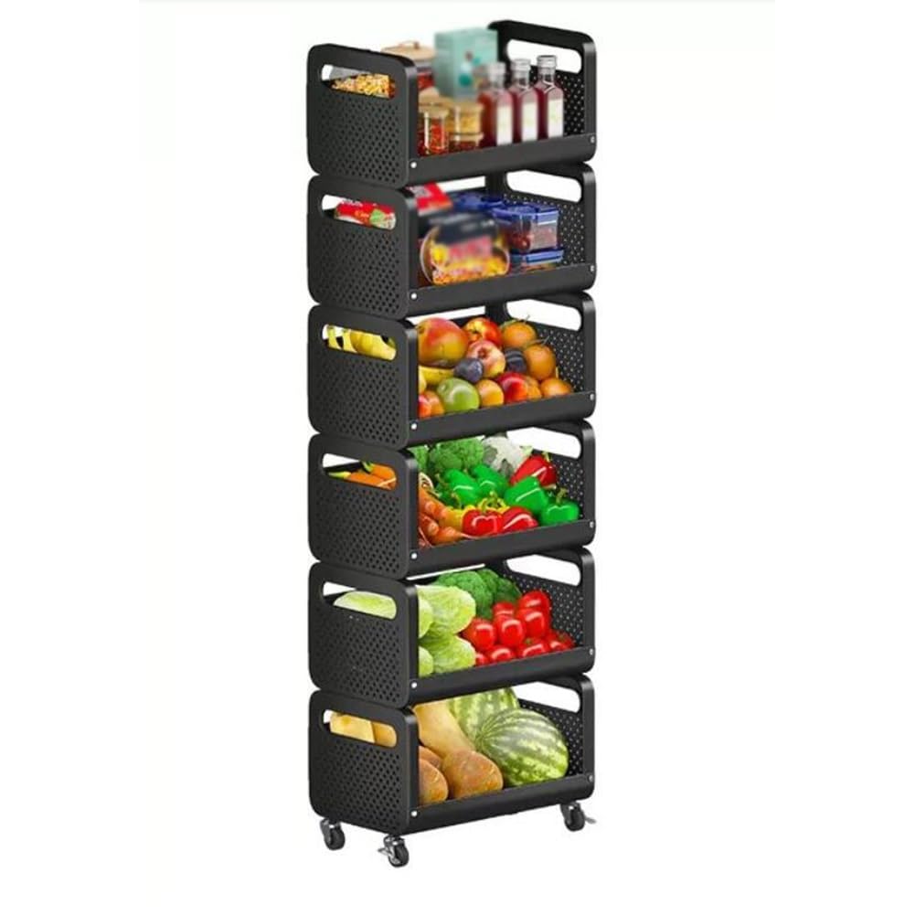 Carrito de almacenamiento de metal con ruedas para organizar tu cocina y hogar