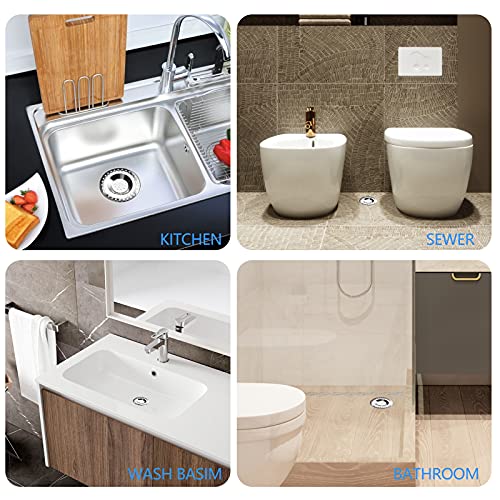 Colador protector para desagüe de acero inoxidable 8 piezas miniatura 6